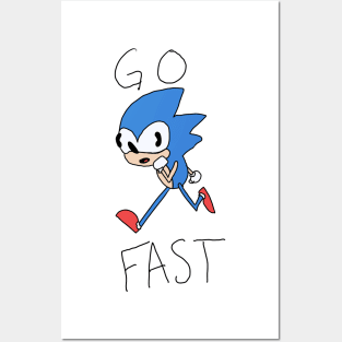 Sonic go fast Posters and Art